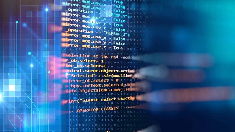 Code on Digital Screen