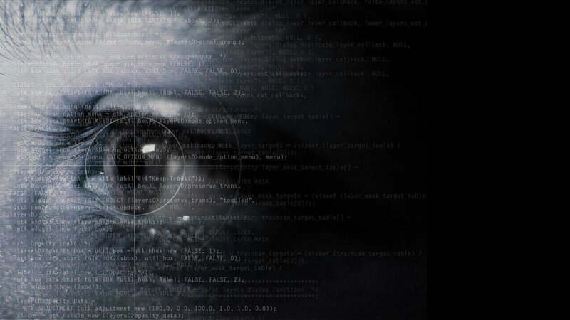 code overlay on human face