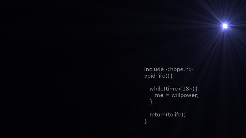 code poem with light