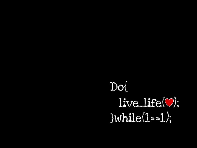 Code Snippet on Black Background — Minimalist, Digital Art, Text, Heart Emoji