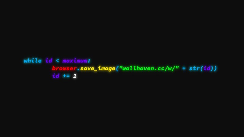 Code Snippet on Black Background — Technical
