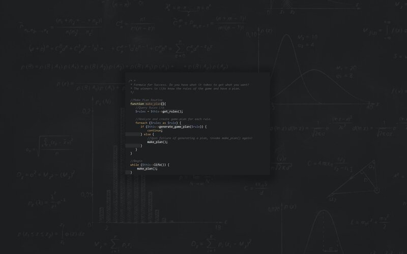 Code Snippet on Chalkboard