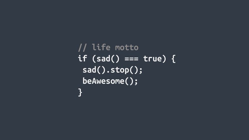Code Snippet on Dark Background — Dark Gray