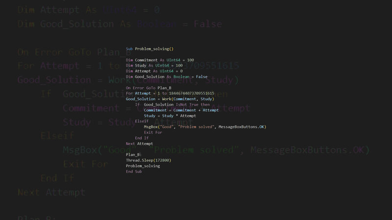 Code Snippet on Screen — Black, Technical