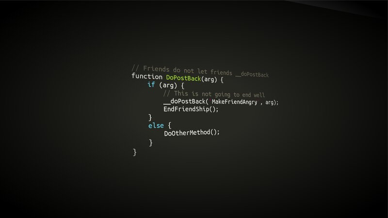 Code Snippet on Screen — Black