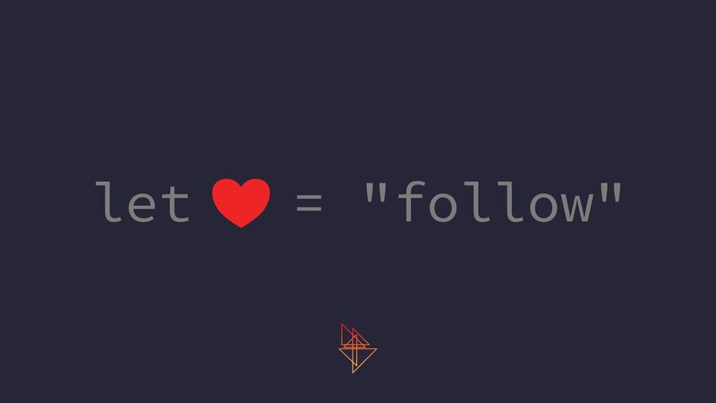 Code Snippet with Heart — Dark Blue