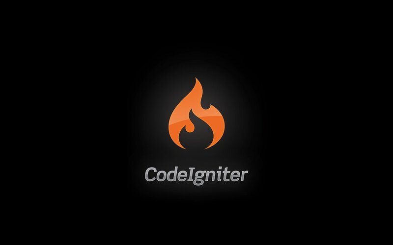 CodeIgniter logo on black