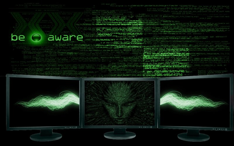 coding on computer monitors