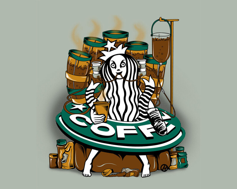 coffee addiction illustration