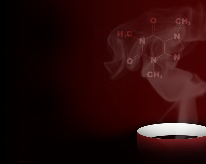 coffee and caffeine molecule