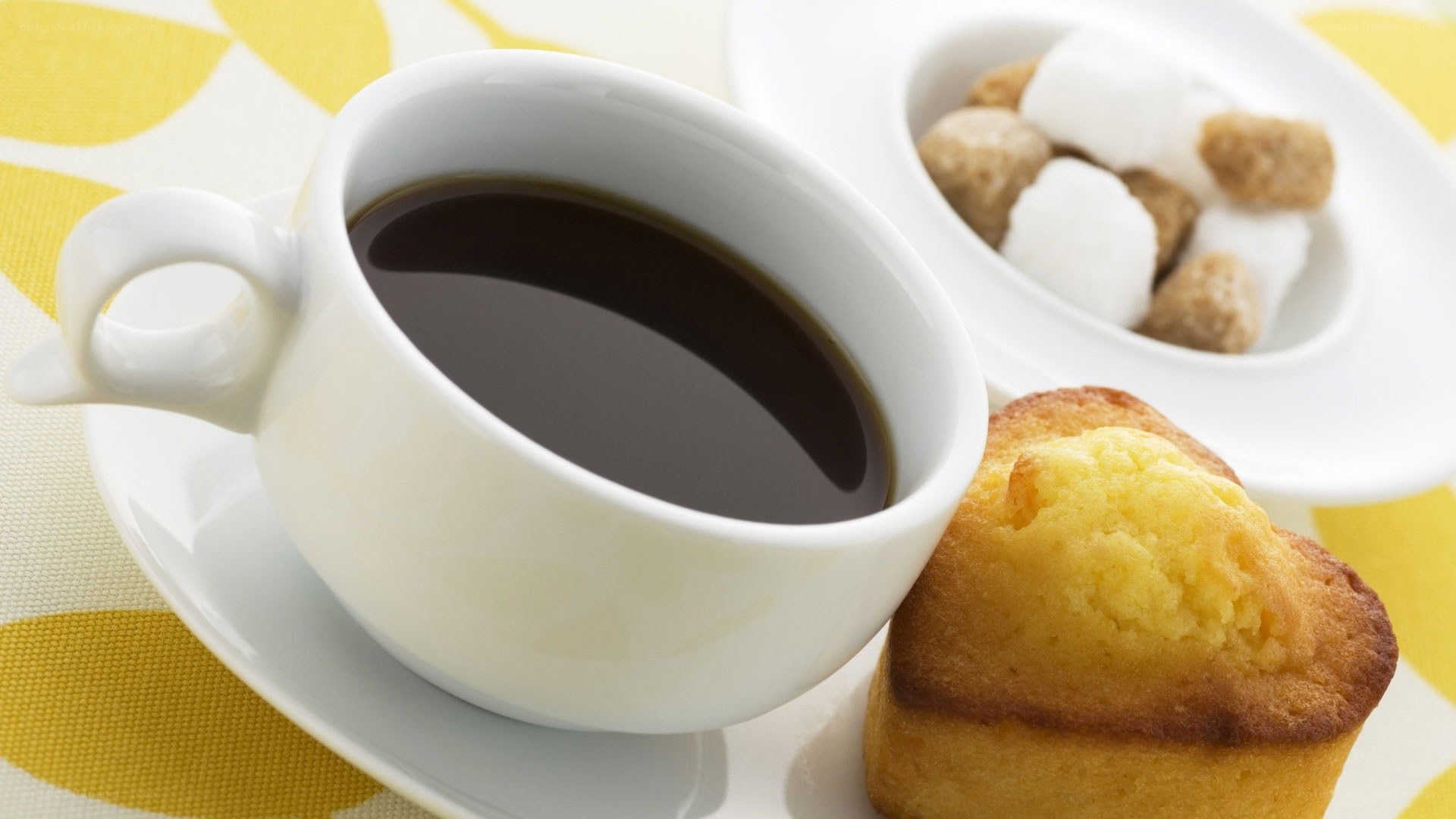 coffee and cake on table