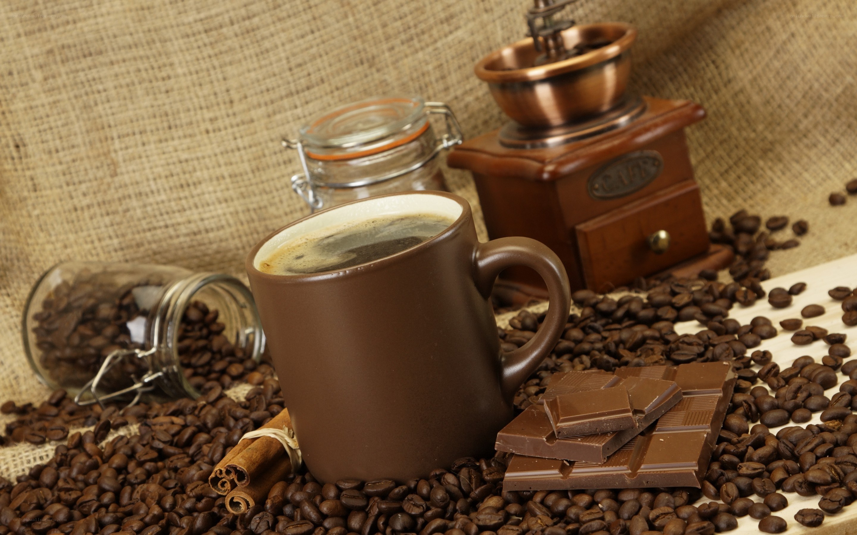 coffee and chocolate setup
