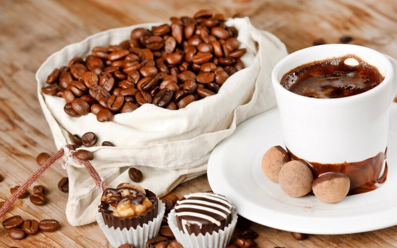 Coffee and Chocolate Treats — Brown, Cozy