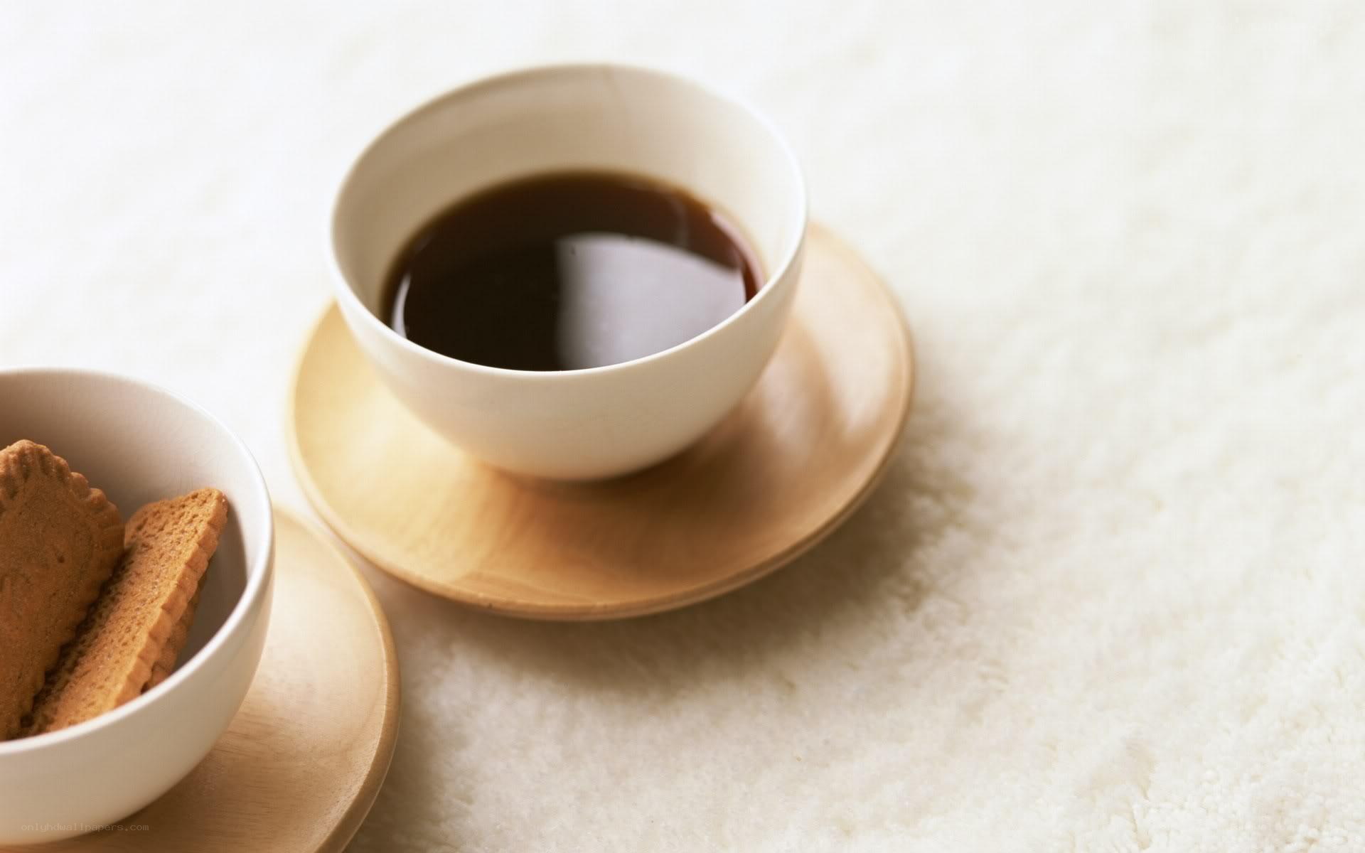 coffee and cookies on table