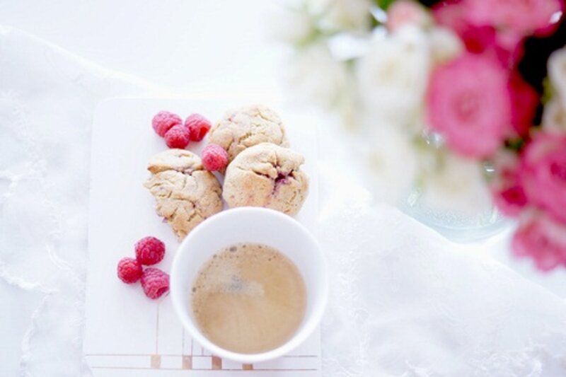 Coffee and Cookies on Tray