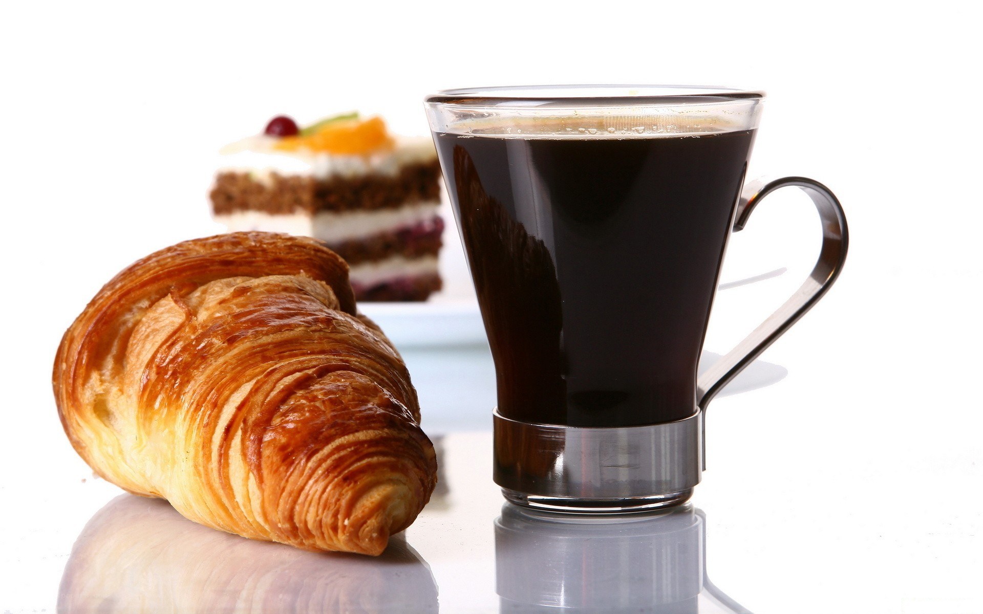 coffee and croissant breakfast