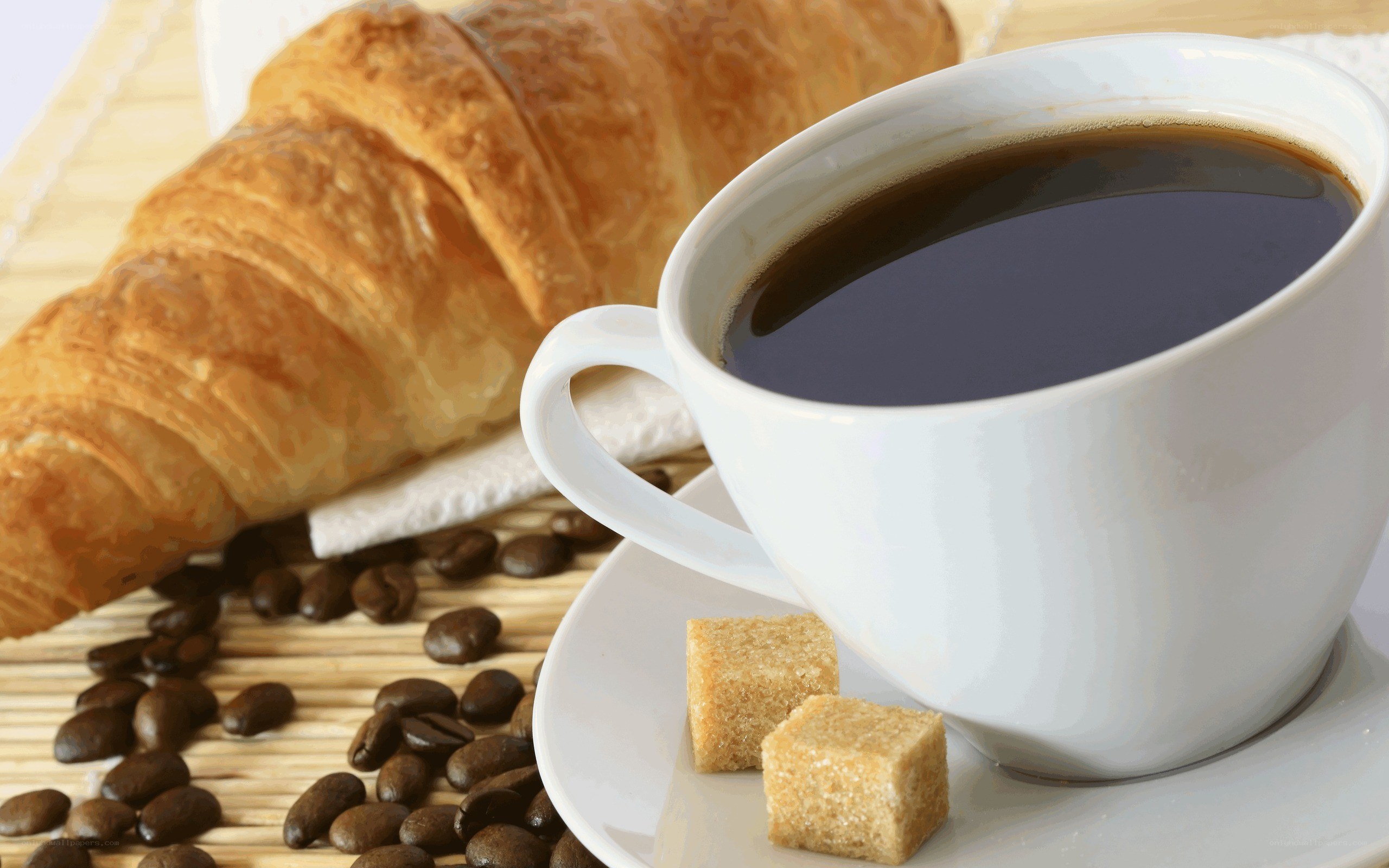 coffee and croissant breakfast