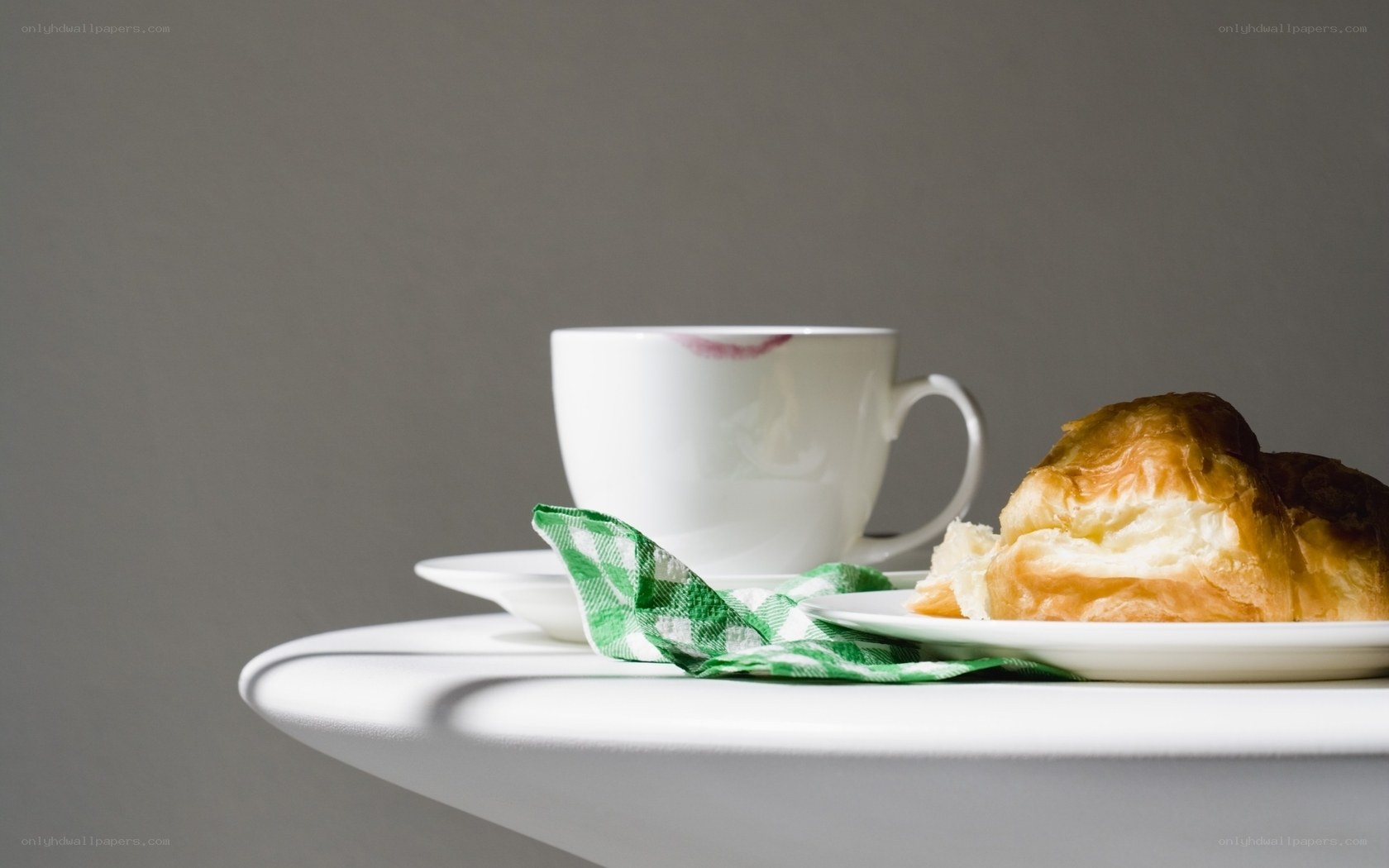coffee and croissant breakfast