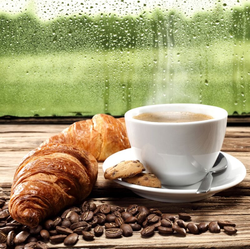 Coffee and Croissants — Brown, Cozy, Morning