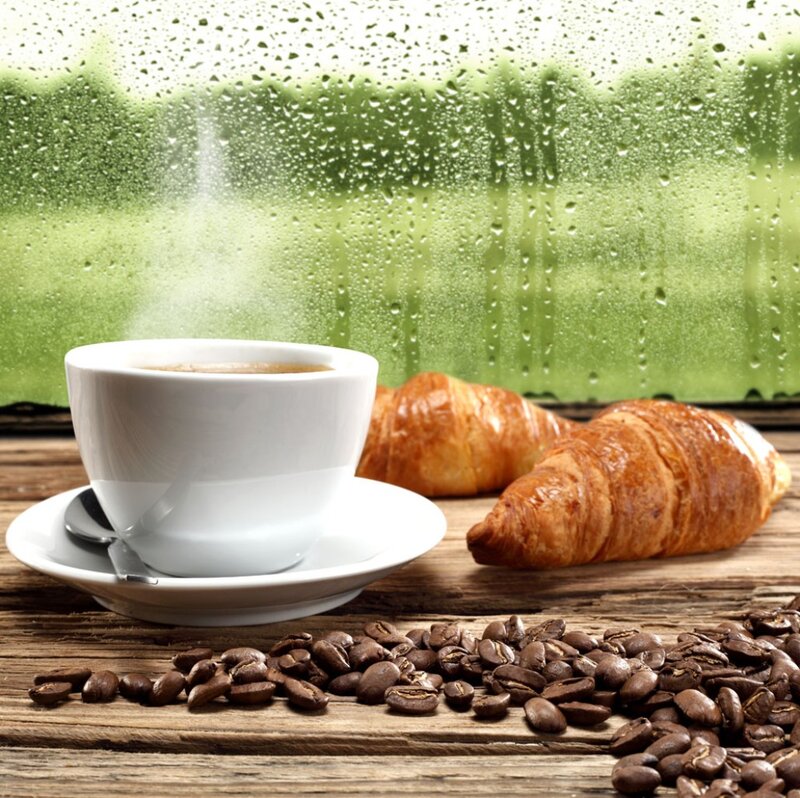 Coffee and Croissants — Brown, Cozy