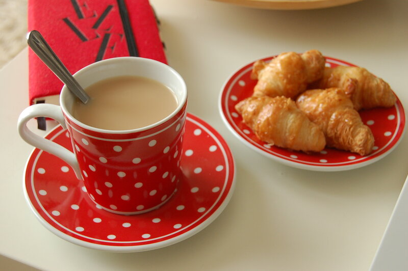 Coffee and Croissants — Red