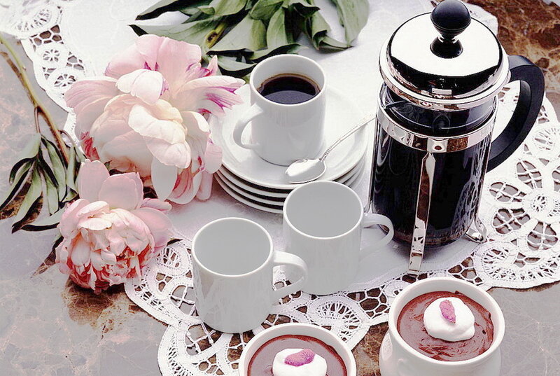 Coffee and Desserts on Table