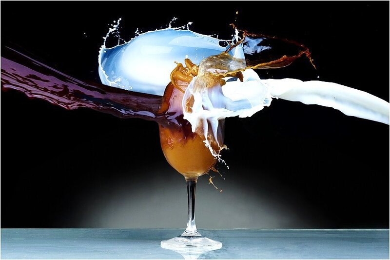 coffee and milk splash