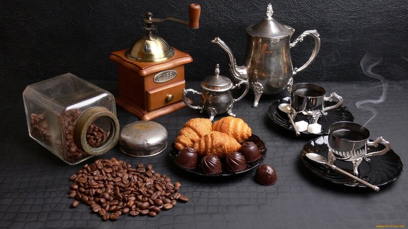 Coffee and pastries arrangement