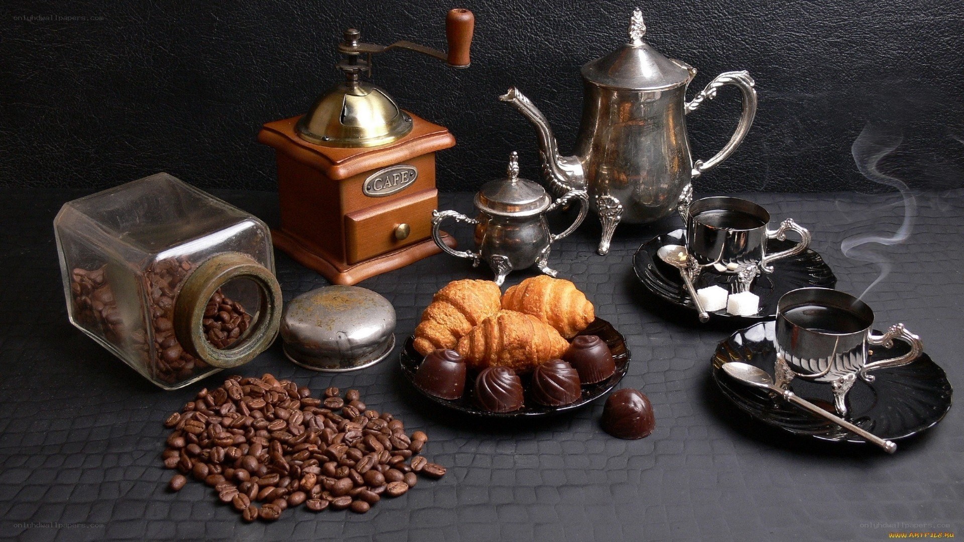 Coffee and pastries arrangement