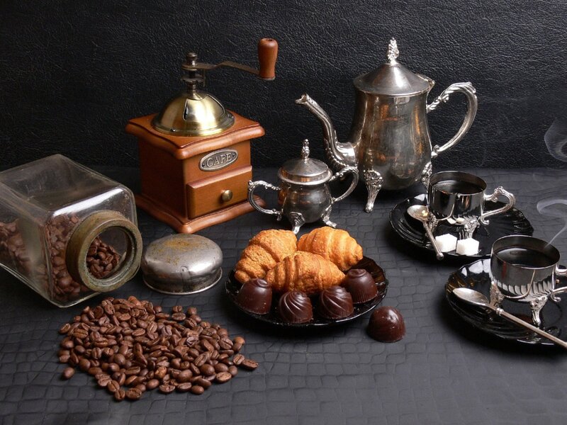 Coffee and pastries still life