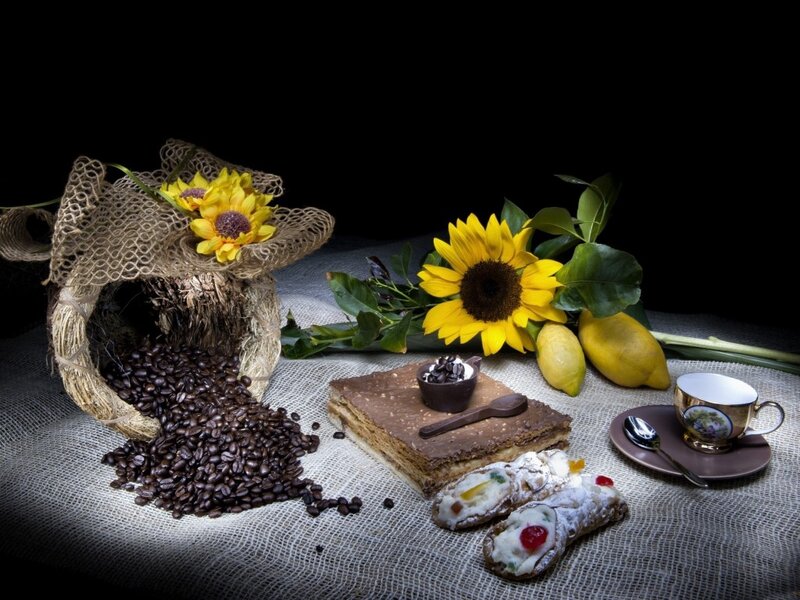 Coffee and Pastries — Yellow