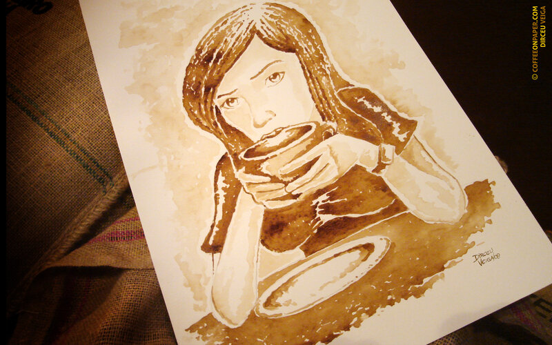 coffee art portrait