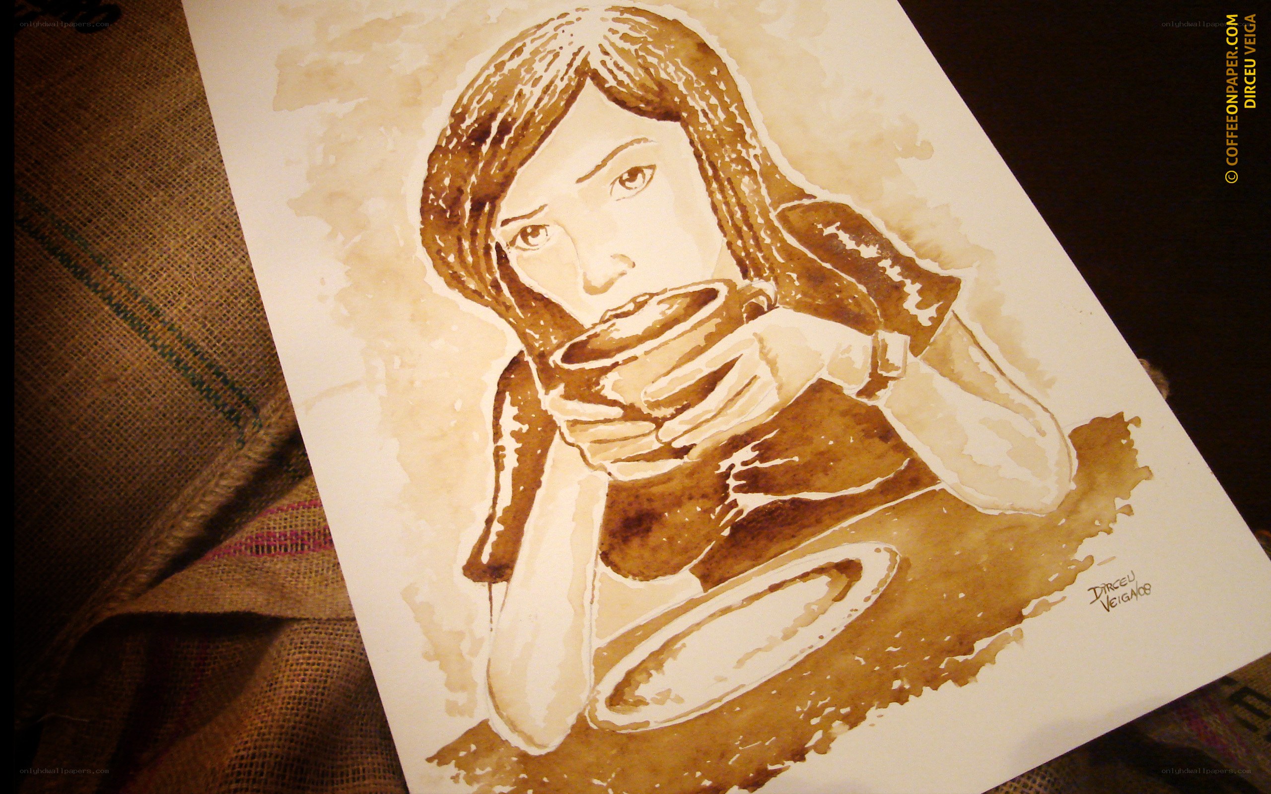 coffee art portrait