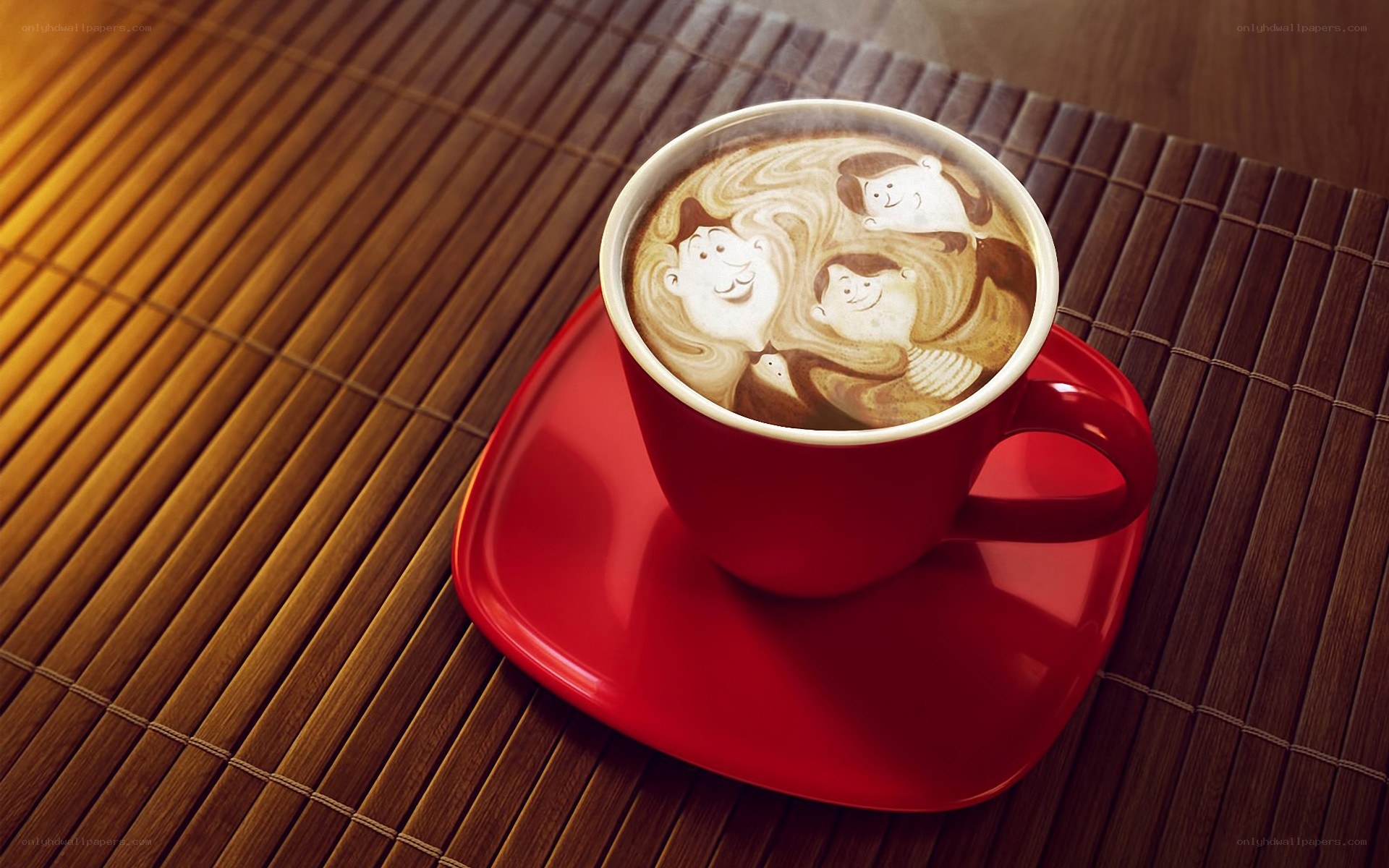 coffee art with family design