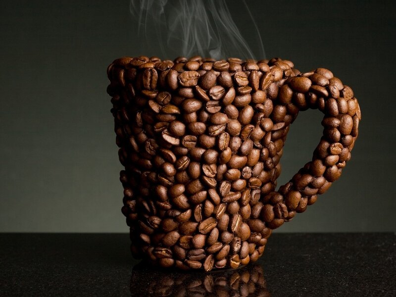 Coffee Bean Cup — Brown, Dramatic