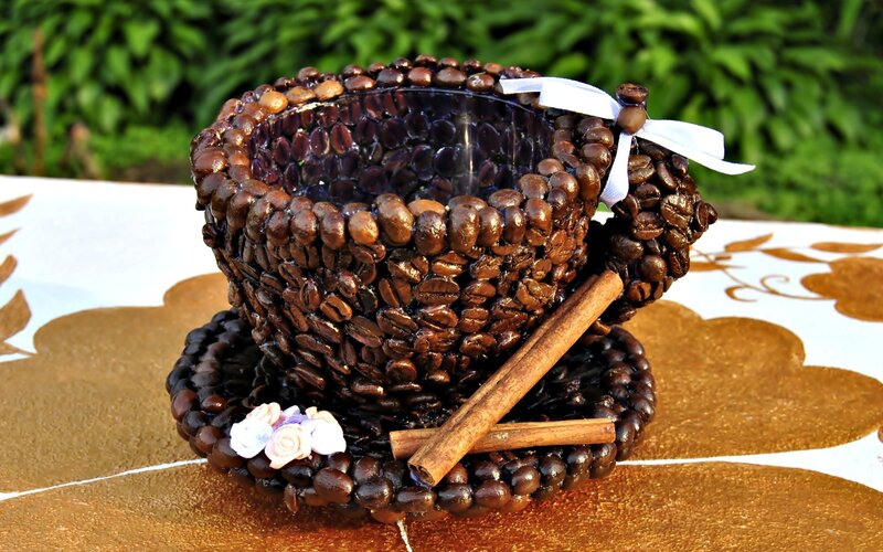 Coffee Bean Cup Sculpture