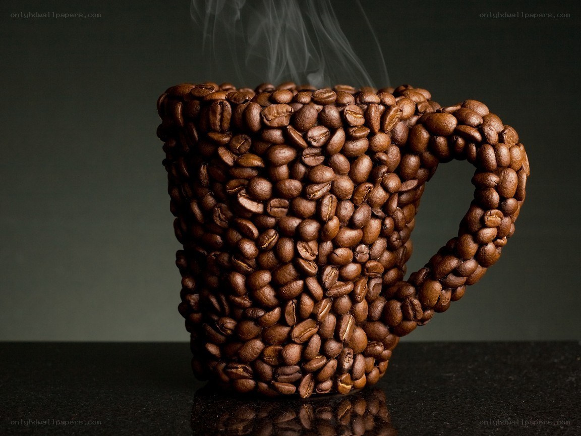 coffee bean mug sculpture