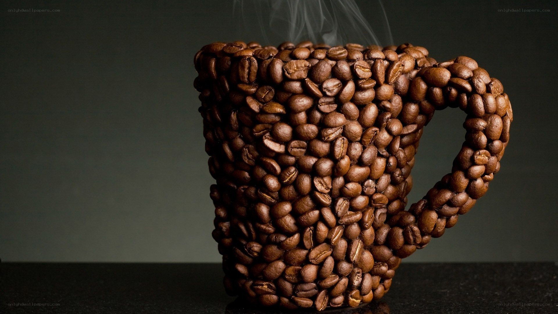 coffee bean mug sculpture