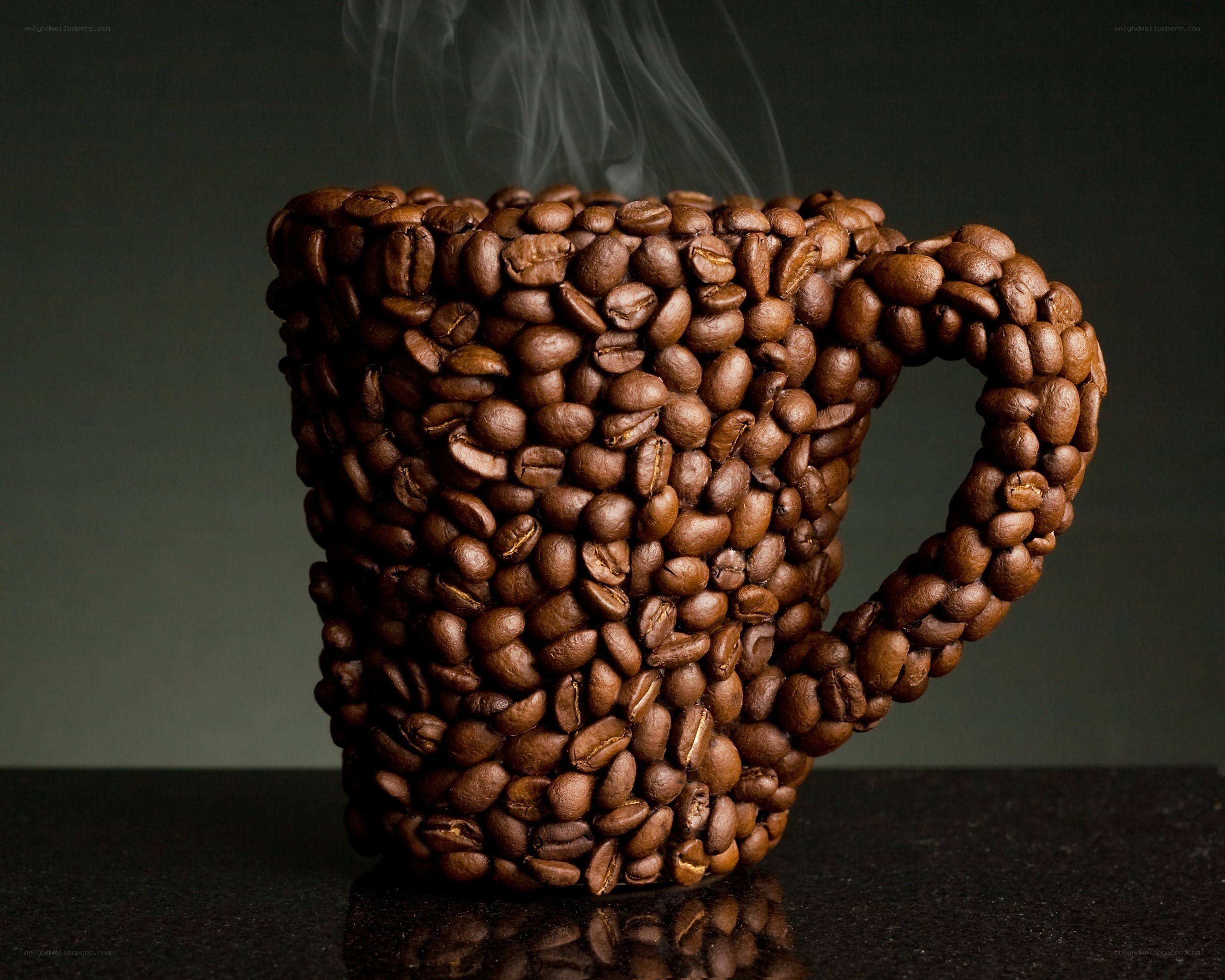 coffee bean mug sculpture