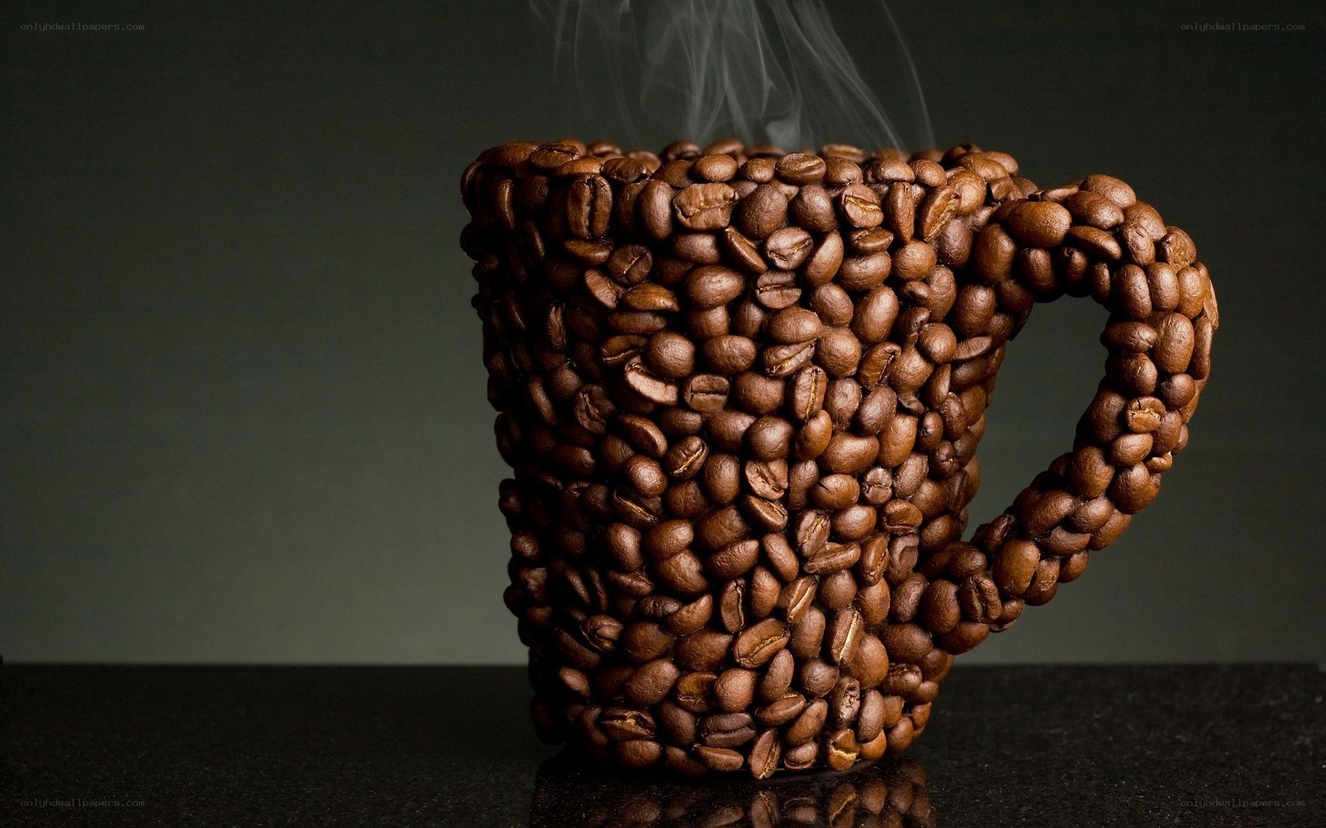 coffee bean mug sculpture