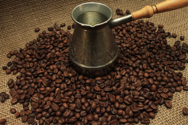 Coffee Beans and Cezve — Brown