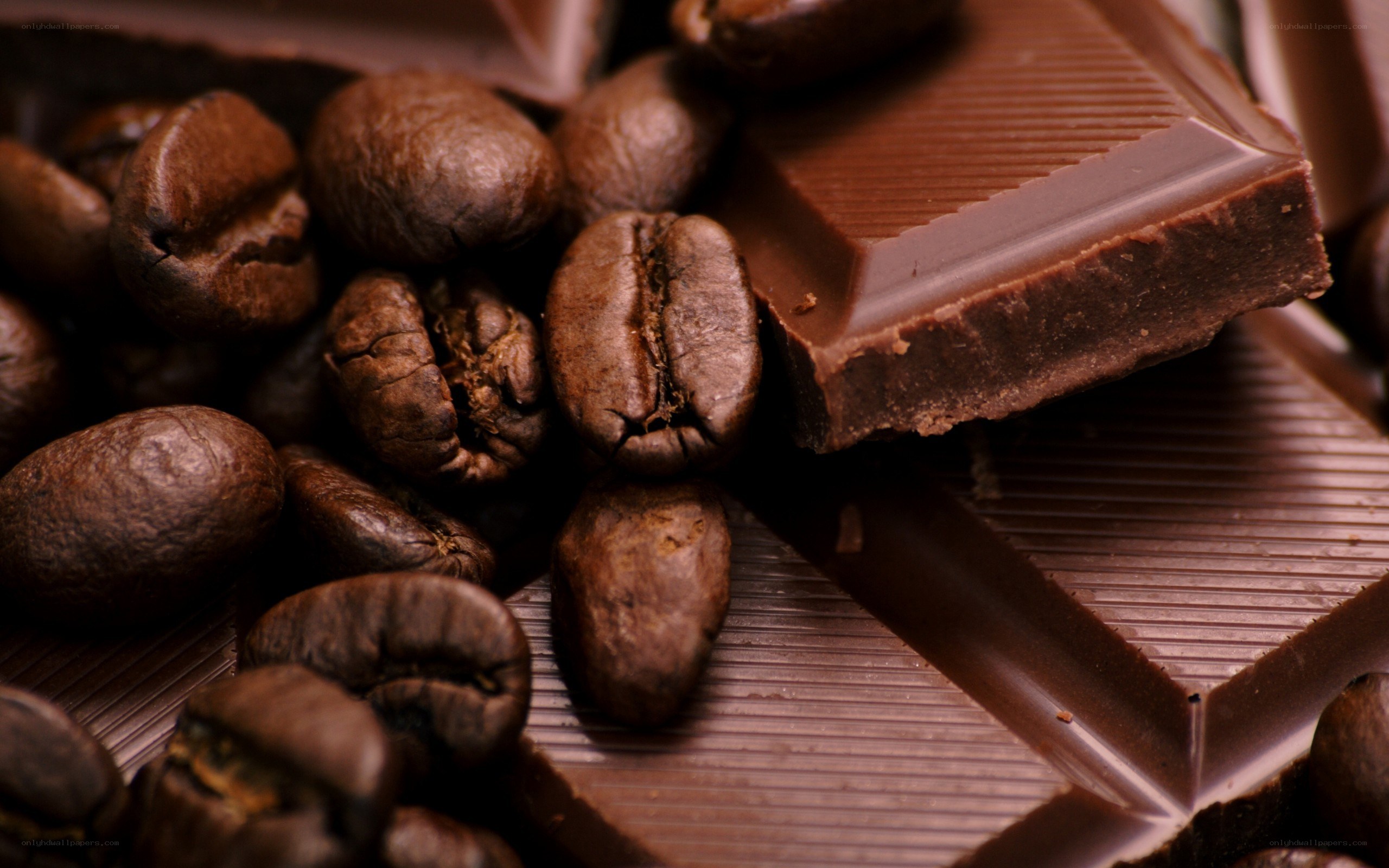 coffee beans and chocolate