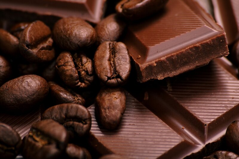 Coffee Beans and Chocolate — Brown, Rich