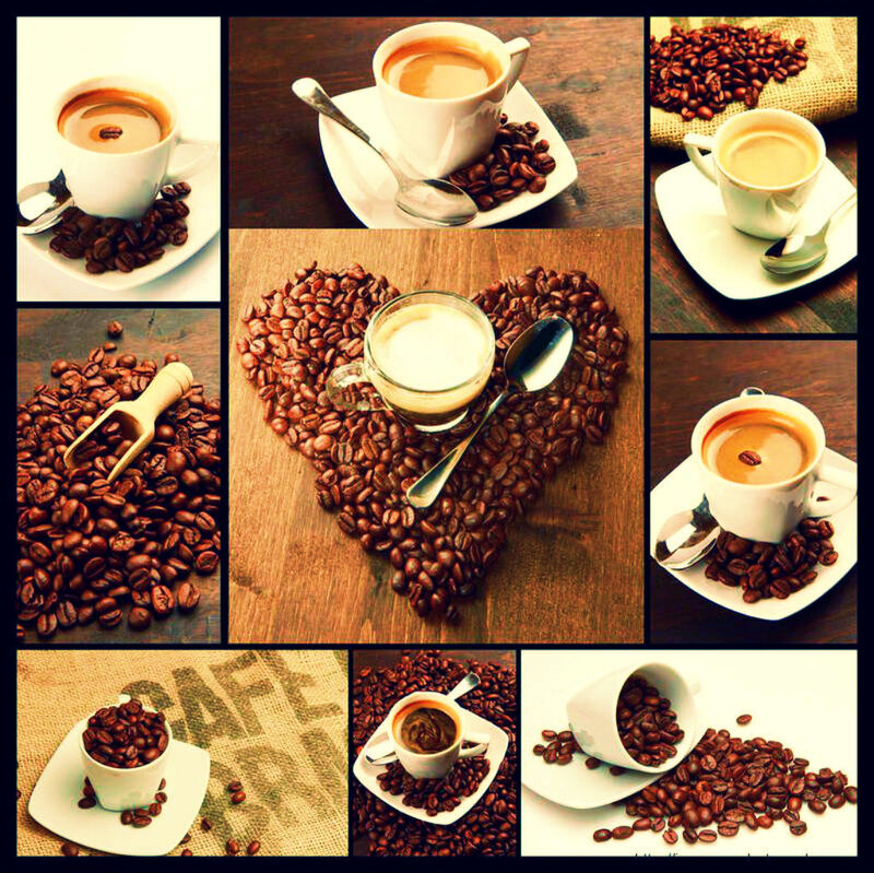 Coffee Beans and Cups — Brown, Cozy