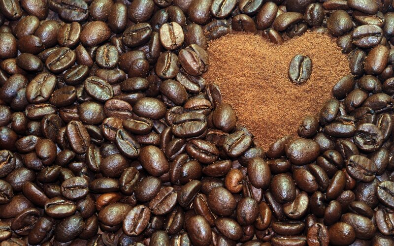 Coffee Beans and Grounds — Brown, Calm