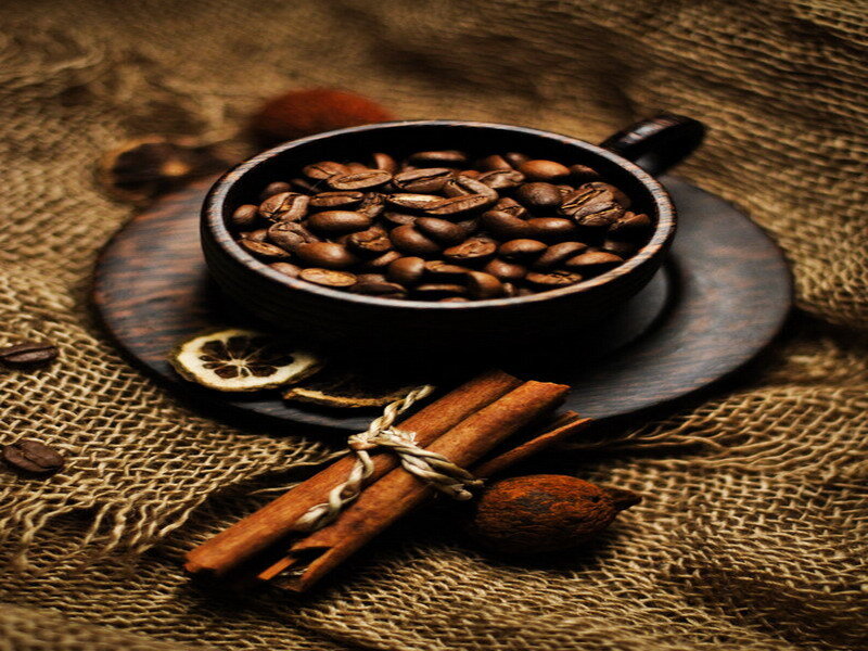 coffee beans and spices