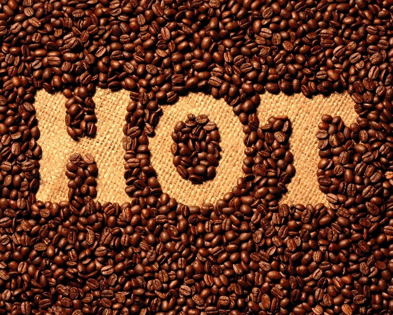 Coffee Beans Forming Text — Brown, Neutral