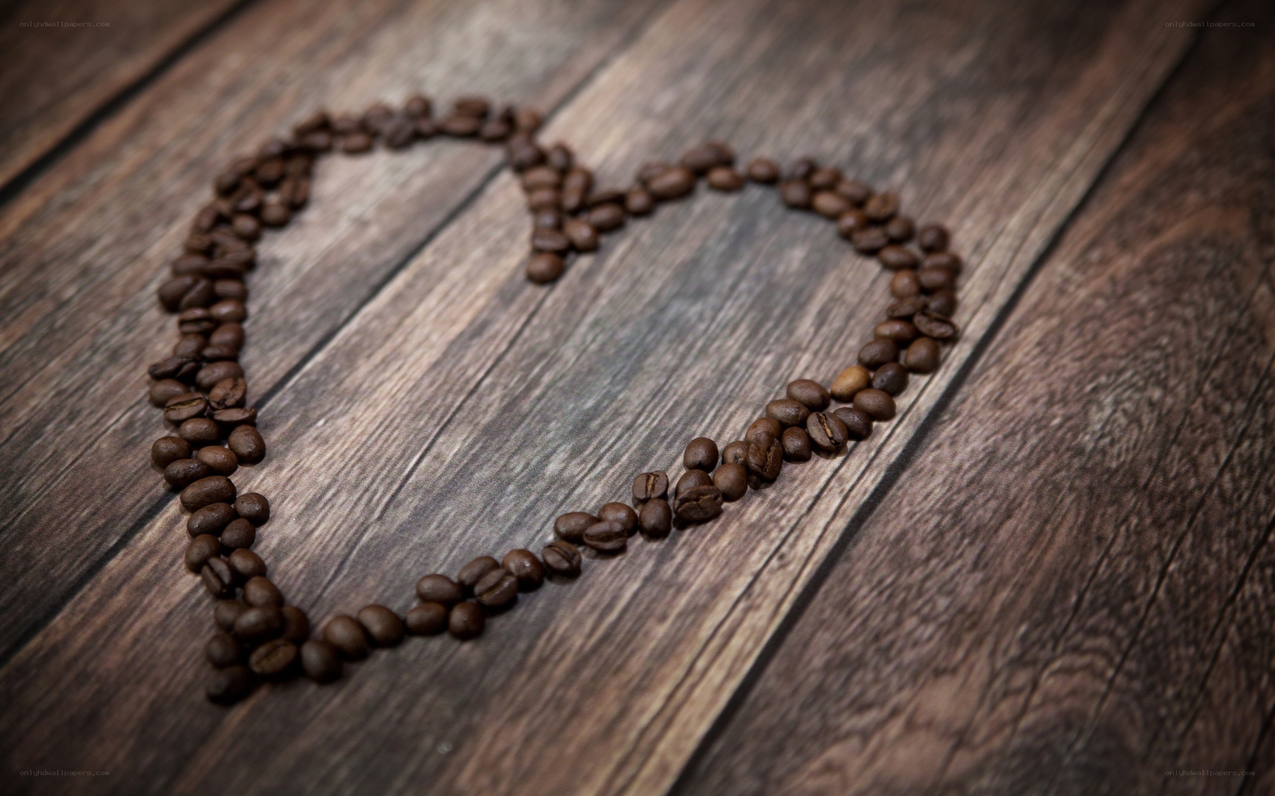 coffee beans heart shape