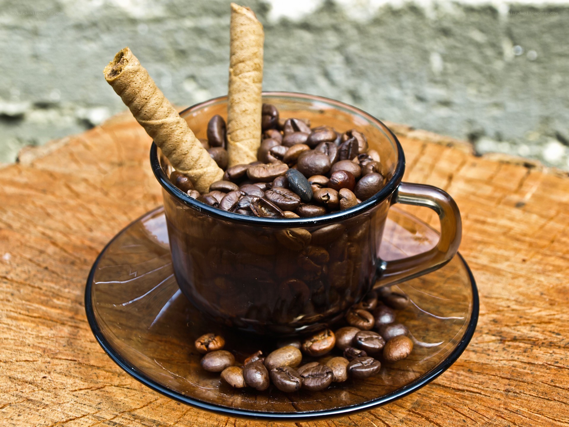 coffee beans in a cup