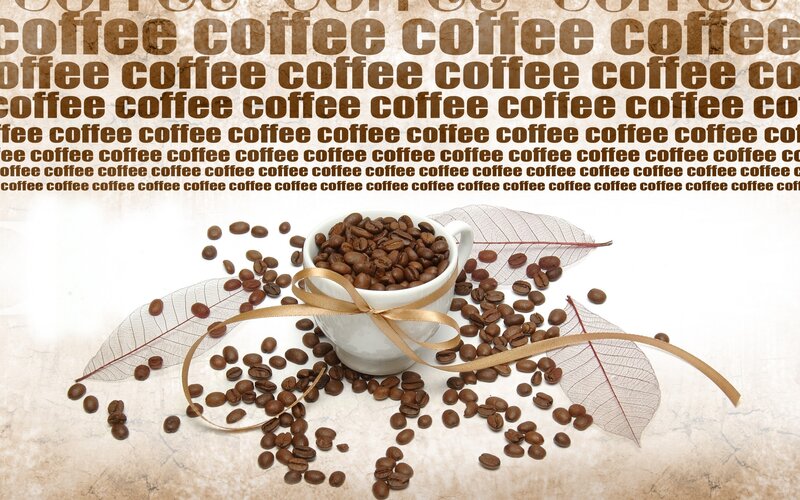 Coffee Beans in Cup — Brown, Calm, Photograph, Coffee Beans